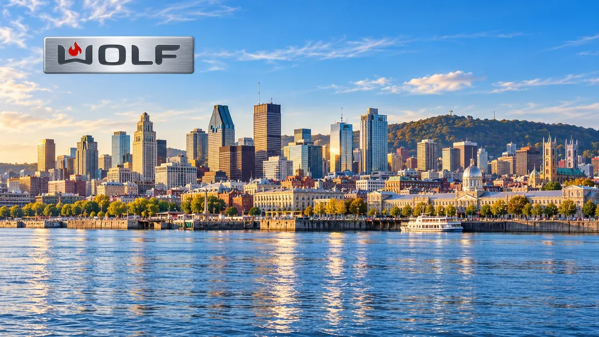 Montréal vue du fleuve Saint-Laurent — service de réparation Wolf certifié dans toute la province