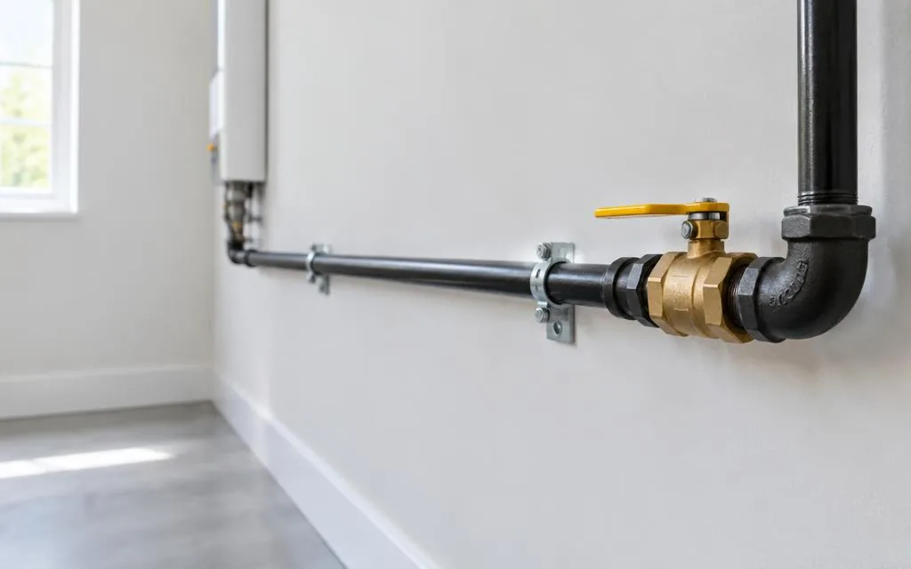 Conduites de gaz avec raccords et robinet d’arrêt